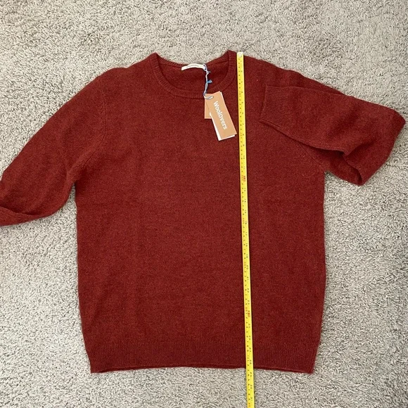 WoolOvers 100% Lambswool Crewneck Sweater – Size Large – Rust – NWT - Picture 9 of 9